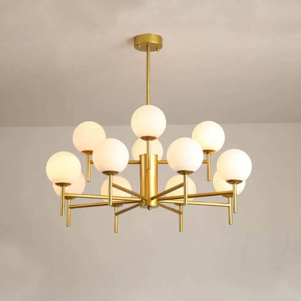 Multi-Light Spherical Glass Modern Chandelier for Living Room | Rebooters - Rebooters