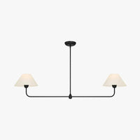 Two-Light White Shade Kitchen Pendant Light Chandelier | Rebooters - Rebooters