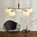 Frosted Glass Shade Modern White Chandelier for Living Room - Rebooters