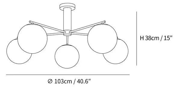 Frosted Glass Shade Modern White Chandelier for Living Room - Rebooters