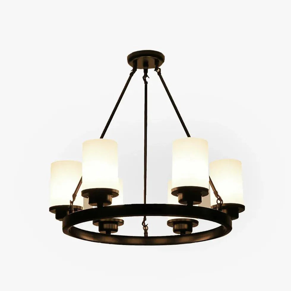 Multi-Light Glass Shades Black Pendant Light Fixture | Rebooters - Rebooters