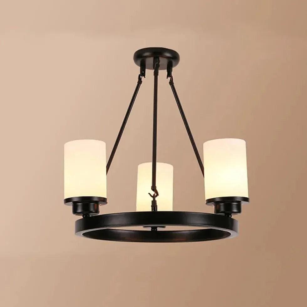 Multi-Light Glass Shades Black Pendant Light Fixture | Rebooters - Rebooters