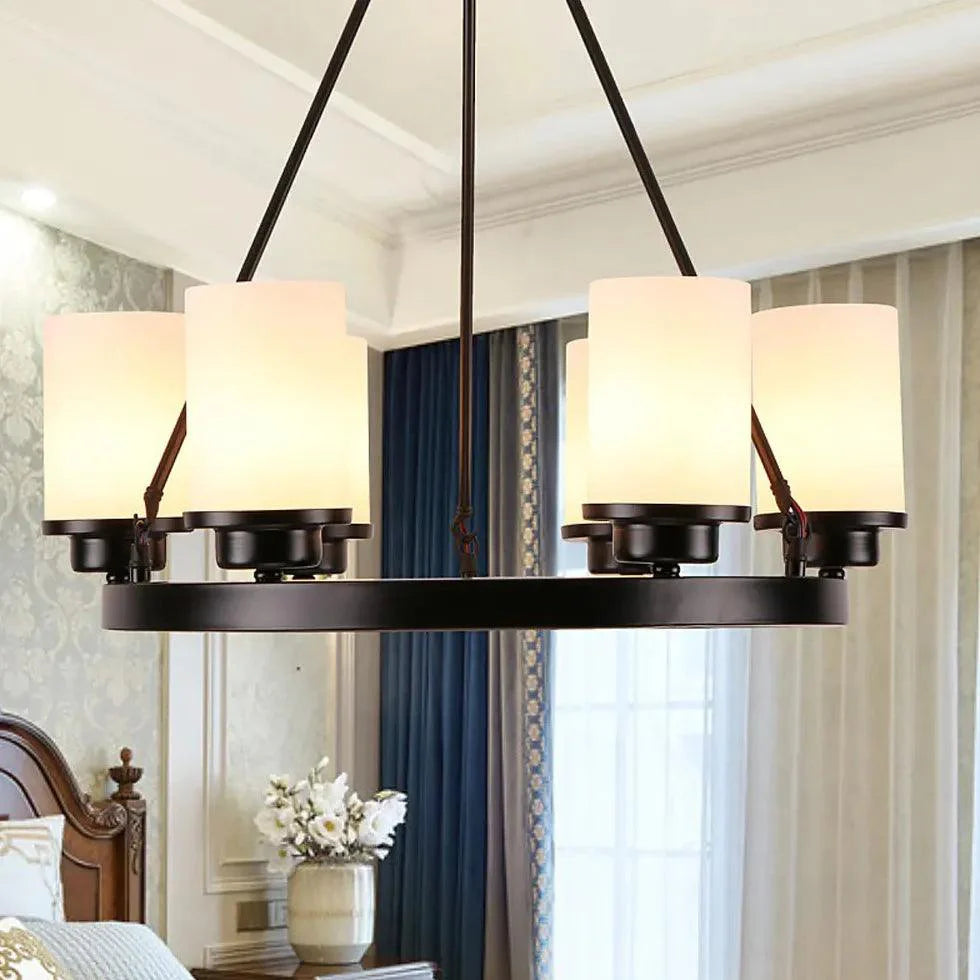 Multi-Light Glass Shades Black Pendant Light Fixture | Rebooters - Rebooters