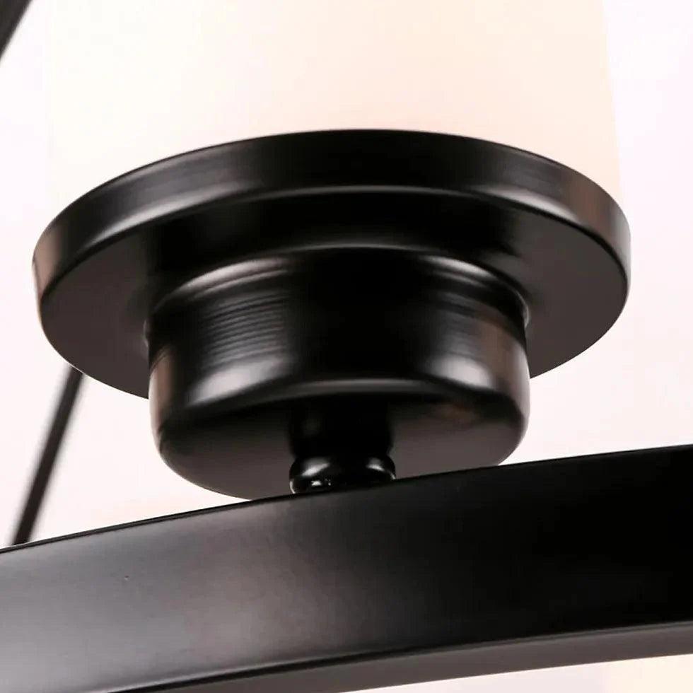 Multi-Light Glass Shades Black Pendant Light Fixture | Rebooters - Rebooters