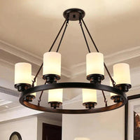 Multi-Light Glass Shades Black Pendant Light Fixture | Rebooters - Rebooters