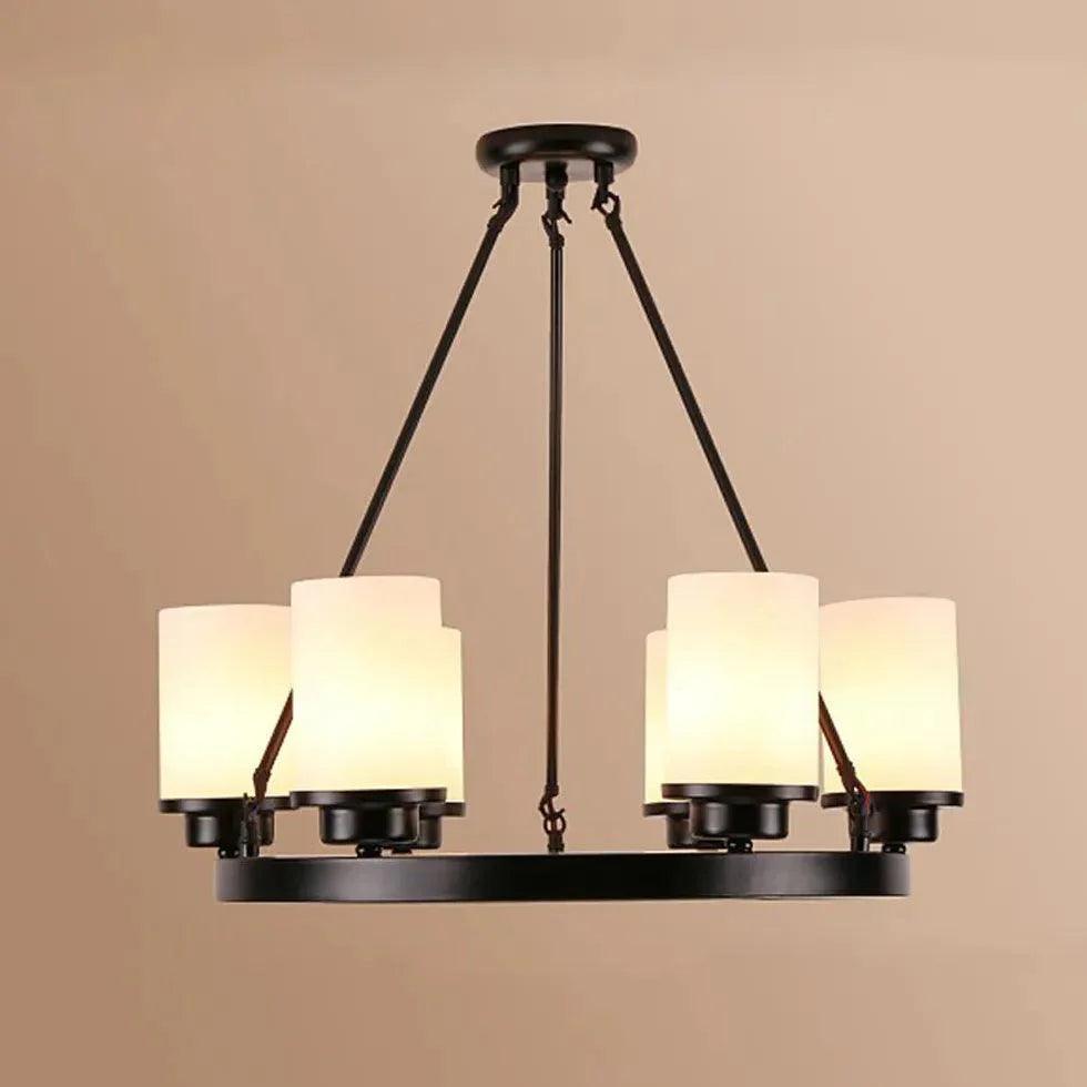 Multi-Light Glass Shades Black Pendant Light Fixture | Rebooters - Rebooters