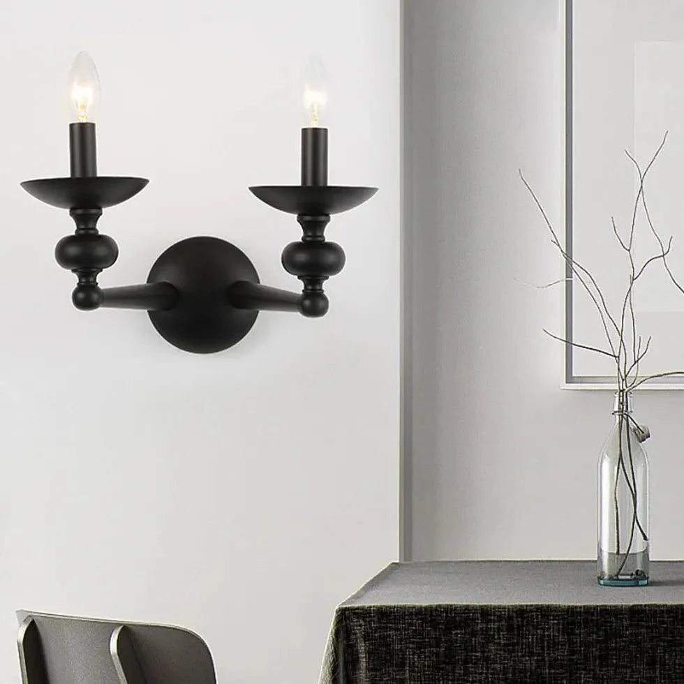 Black Candelabra Design Living Room Wall Light Fixture | Rebooters - Rebooters