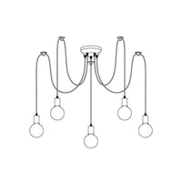 Multi-Light Spider Web Black LED Chandelier for Home Decor | Rebooters - Rebooters