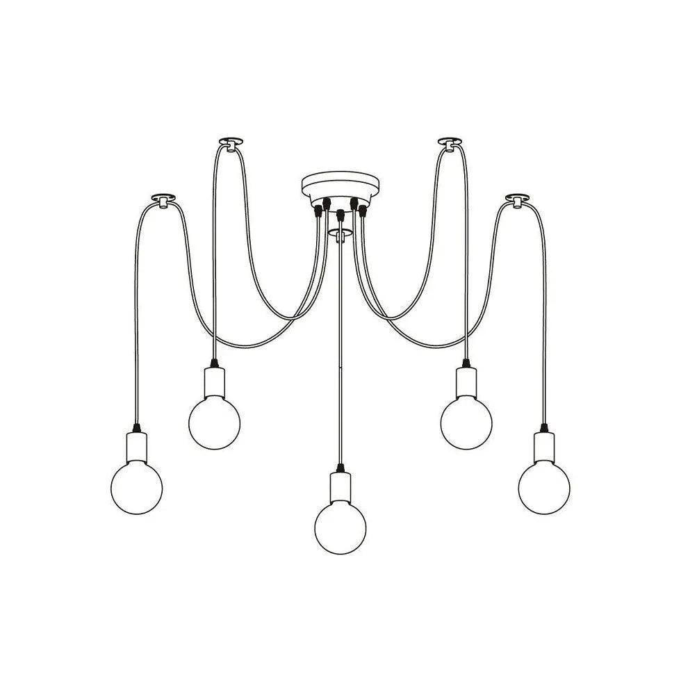 Multi-Light Spider Web Black LED Chandelier for Home Decor | Rebooters - Rebooters