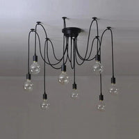 Multi-Light Spider Web Black LED Chandelier for Home Decor | Rebooters - Rebooters