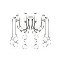 Multi-Light Spider Web Black LED Chandelier for Home Decor | Rebooters - Rebooters