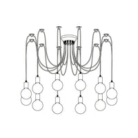 Multi-Light Spider Web Black LED Chandelier for Home Decor | Rebooters - Rebooters