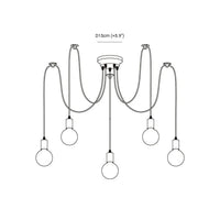 Multi-Light Spider Web Black LED Chandelier for Home Decor | Rebooters - Rebooters