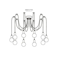 Multi-Light Spider Web Black LED Chandelier for Home Decor | Rebooters - Rebooters