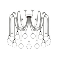 Multi-Light Spider Web Black LED Chandelier for Home Decor | Rebooters - Rebooters