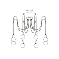 Multi-Light Spider Web Black LED Chandelier for Home Decor | Rebooters - Rebooters