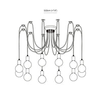 Multi-Light Spider Web Black LED Chandelier for Home Decor | Rebooters - Rebooters