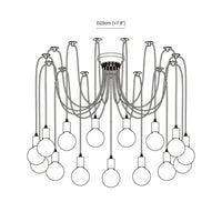 Multi-Light Spider Web Black LED Chandelier for Home Decor | Rebooters - Rebooters