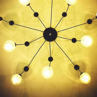 Multi-Light Spider Web Black LED Chandelier for Home Decor | Rebooters - Rebooters