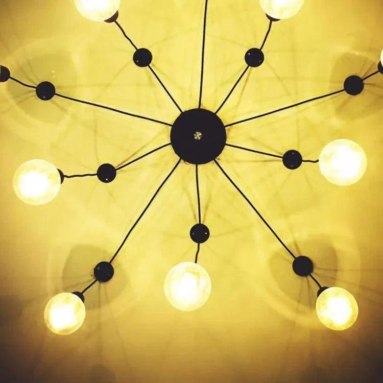 Multi-Light Spider Web Black LED Chandelier for Home Decor | Rebooters - Rebooters