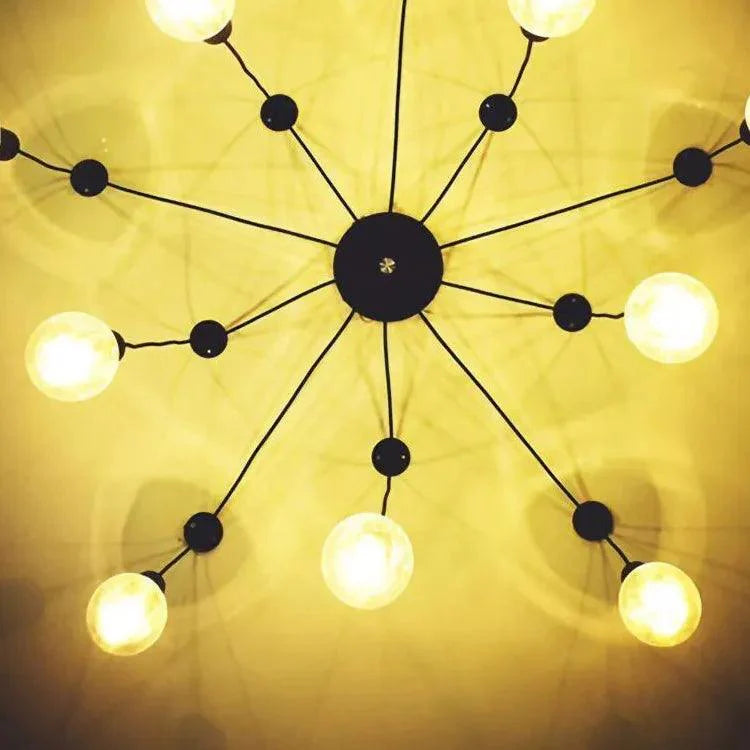 Multi-Light Spider Web Black LED Chandelier for Home Decor | Rebooters - Rebooters