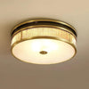 Frosted Stripes Modern Gold Flush Ceiling Lights for Living Room - Rebooters