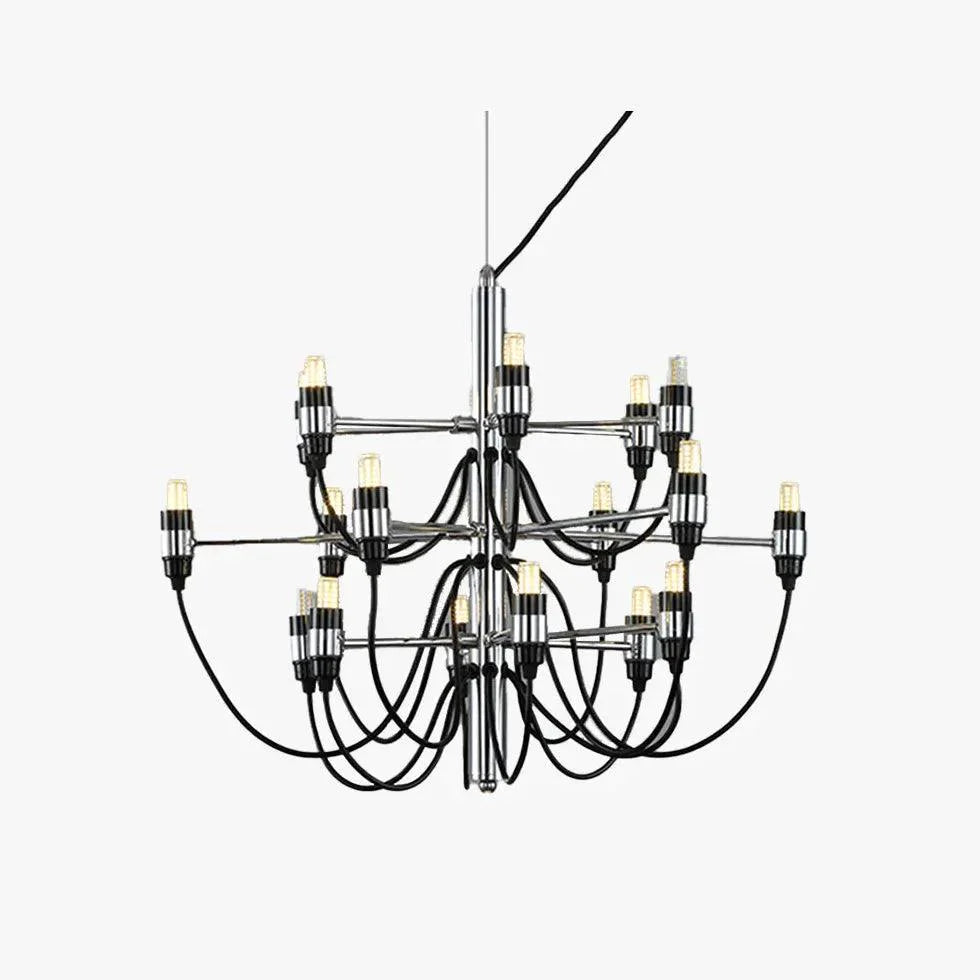 Multi-Arm Design Candelabra Black Industrial Chandelier Lighting | Rebooters - Rebooters