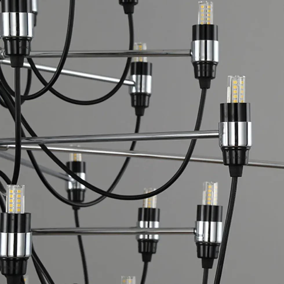 Multi-Arm Design Candelabra Black Industrial Chandelier Lighting | Rebooters - Rebooters