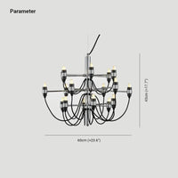Multi-Arm Design Candelabra Black Industrial Chandelier Lighting | Rebooters - Rebooters