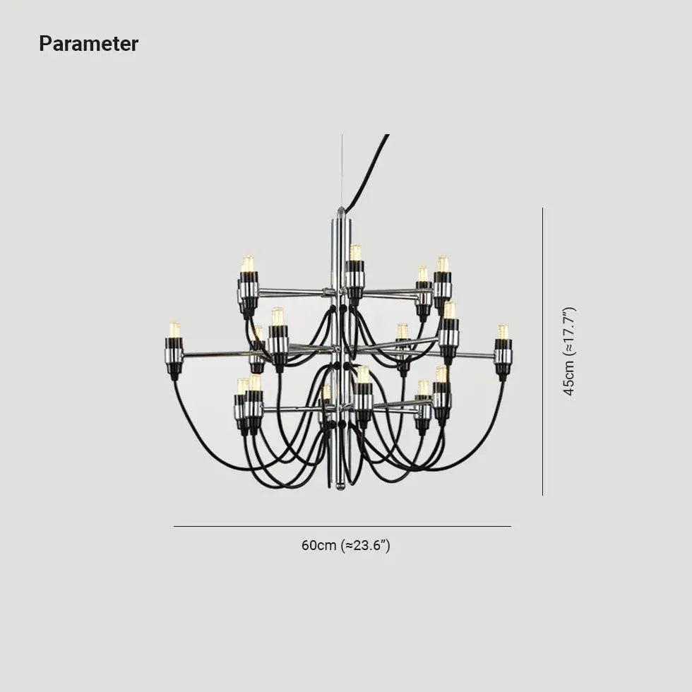 Multi-Arm Design Candelabra Black Industrial Chandelier Lighting | Rebooters - Rebooters