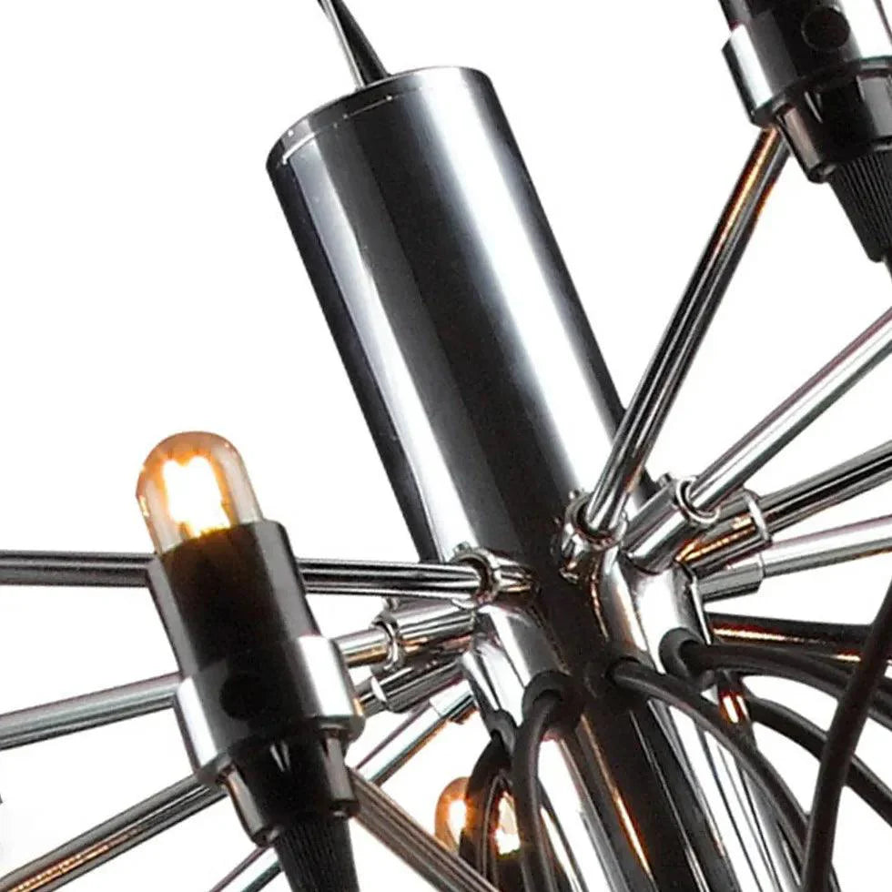 Multi-Arm Design Candelabra Black Industrial Chandelier Lighting | Rebooters - Rebooters