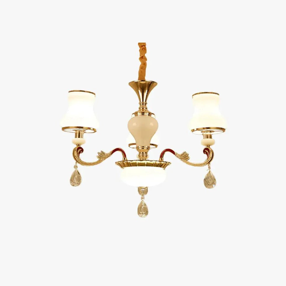 Multi-Arm Lampshade Vintage Chandelier for Elegant Spaces | Rebooters - Rebooters