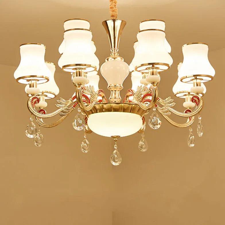 Multi-Arm Lampshade Vintage Chandelier for Elegant Spaces | Rebooters - Rebooters