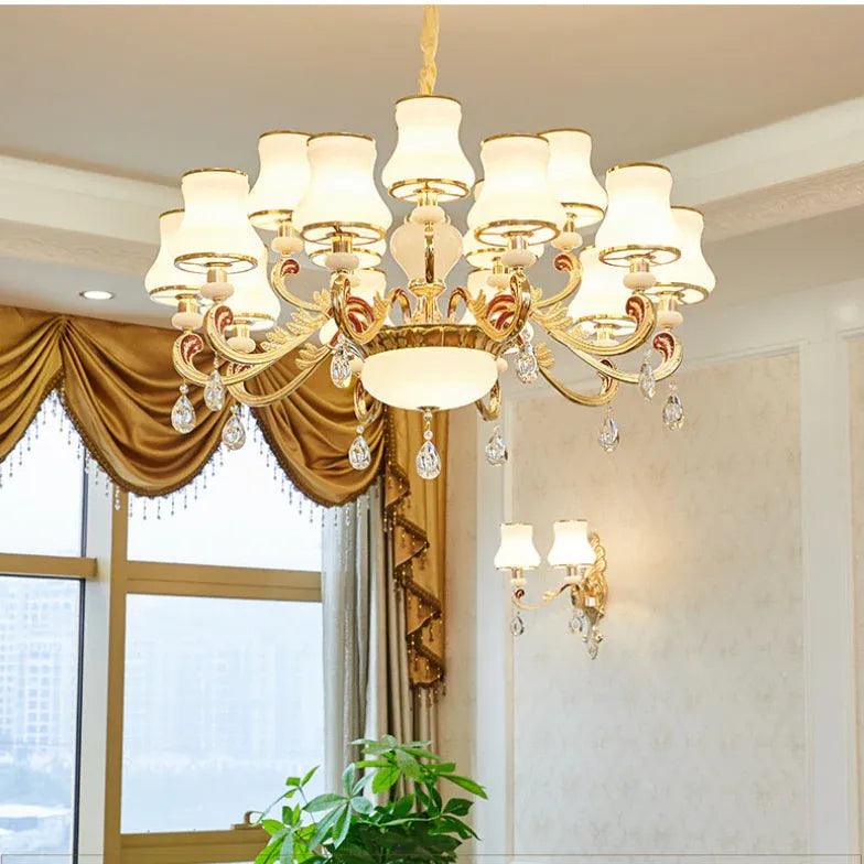 Multi-Arm Lampshade Vintage Chandelier for Elegant Spaces | Rebooters - Rebooters