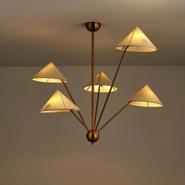 Multi-Arm Design Brass Living Room Chandelier Fixture | Rebooters - Rebooters