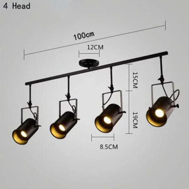 Three-Light Black Metal Ceiling Light for Home Decor - Rebooters