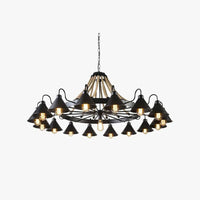 Wheel-Shaped Radiant Design Vintage Chandelier for Home | Rebooters - Rebooters