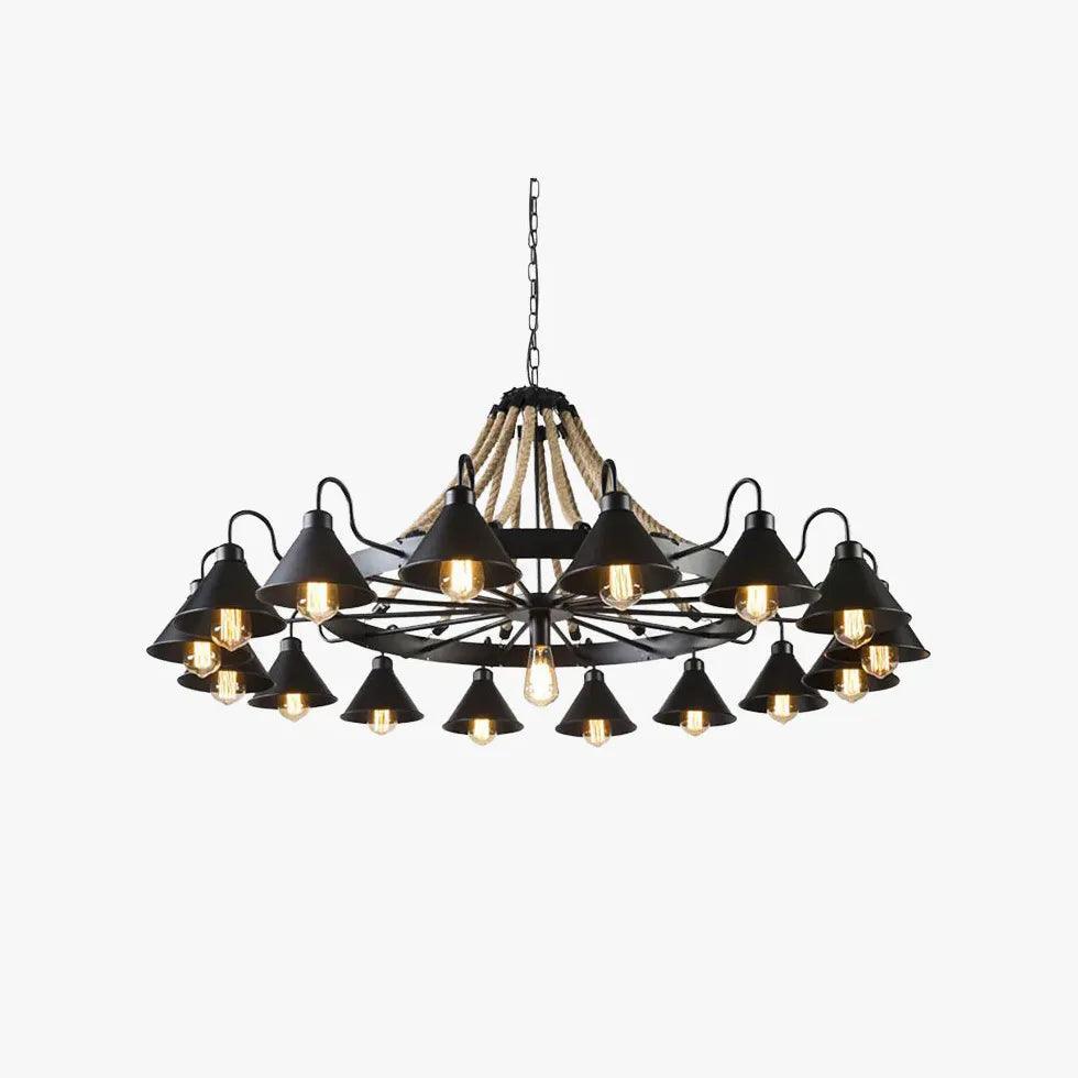 Wheel-Shaped Radiant Design Vintage Chandelier for Home | Rebooters - Rebooters