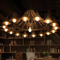 Wheel-Shaped Radiant Design Vintage Chandelier for Home | Rebooters - Rebooters