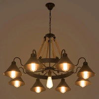 Wheel-Shaped Radiant Design Vintage Chandelier for Home | Rebooters - Rebooters