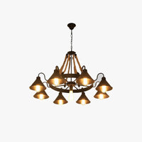 Wheel-Shaped Radiant Design Vintage Chandelier for Home | Rebooters - Rebooters
