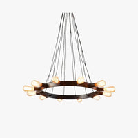 Iron Ring Light Bulb LED Vintage Chandelier for Home Decor | Rebooters - Rebooters