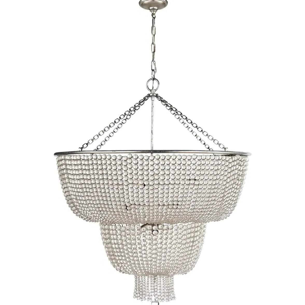 Multi-layered Crystal White Chandelier Pendant Light Fixture | Rebooters - Rebooters