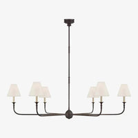 Six-Light White Shade Vintage Chandelier for Elegant Spaces | Rebooters - Rebooters