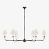 Six-Light White Shade Vintage Chandelier for Elegant Spaces | Rebooters - Rebooters
