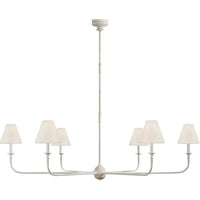 Six-Light White Shade Vintage Chandelier for Elegant Spaces | Rebooters - Rebooters