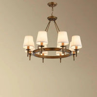 Multi-Light Fabric Shade Industrial Living Room Chandelier | Rebooters - Rebooters