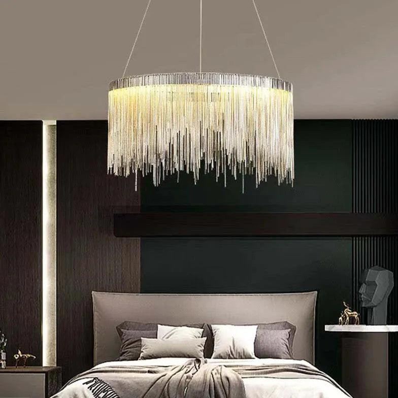 Ring-Shaped Tassel Modern Luxury Pendant Light Fixture | Rebooters - Rebooters