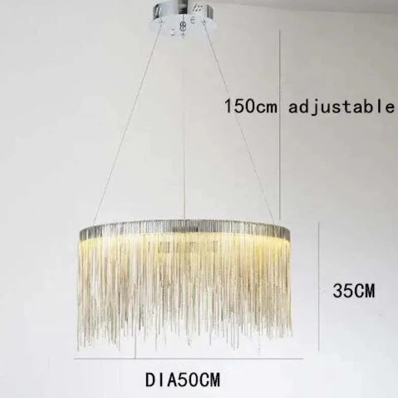 Ring-Shaped Tassel Modern Luxury Pendant Light Fixture | Rebooters - Rebooters