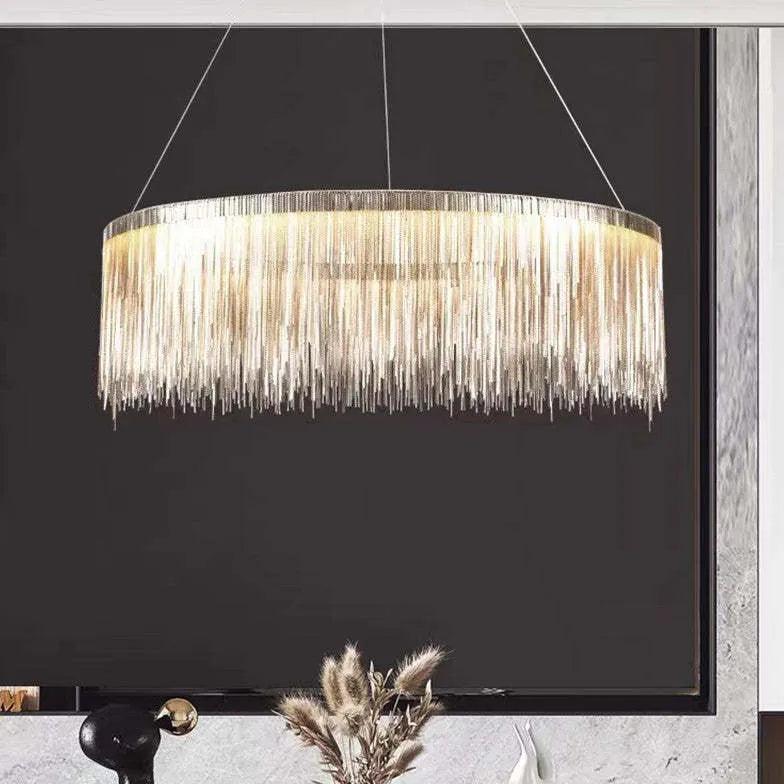 Ring-Shaped Tassel Modern Luxury Pendant Light Fixture | Rebooters - Rebooters